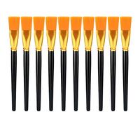 10pcs Pinceaux Plats Peinture, 2,5cm Large Pinceau Aquarelle & Gouache Pinceau Acrylique Plat Nylon Synthétique Pinceaux de Peinture à l'huile pour Professionnel Artistes Amateurs (Noir)