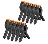 10Pcs Pinces à Ressort de Haute Résistance Jeu de Pince à Ressort Clips Universels Plastique DIY 4"/11cm pour Photo Studio Décor Travail du Bois Atelier Photographie Accrocher Bâche Stand.