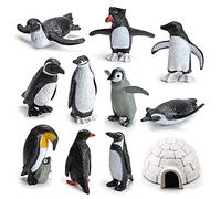 10PCS Pingouins Jouet Figure, Miniature Ours Polaire Phoque Baleine Pingouin Dauphin Arctique Réaliste Jouet Figure En Plastique Animaux Figures Ensemble Collection Jouets Éducatifs pour Enfants