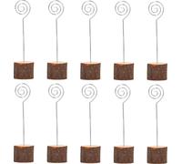 10pcs Place -Détenteur de carte à la mode simple fixation sûre Mignon numéro de table titulaire avec base en bois pour la fête d'anniversaire du bureau