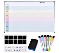 10PCS Planning Frigo Magnetique Tableaux de Planification Organisateur Frigo Magnétique Planner Weekly avec 4 stylos et gomme, pour réfrigérateur, plaque métallique magnétique, tableau mémo