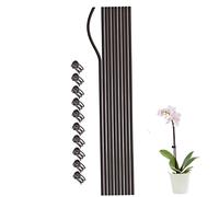 10pcs Plant de Soutien à enjeux avec Clips d'orchidées 19.7 Tall Stakes de Jardin pour Grimper des Fleurs à Tige Unique, Supports Plante pour Les Plantes intérieures