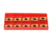 10pcs Plaquettes en Carbure APMT1604 Plaquettes de Fraisage Plaquettes de Tournage de Tour en Carbure Cémenté Dureté 15-50HRC pour Acier Semi-Fini, Or, Haute résistance, Haute ténacité