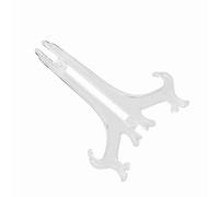 10pcs Pliage de Plaque en Plastique Blanc Supports de Plaque Décoratif Support de Support de Support Plat Image Décorative Exposition Stand Rack Assiette pour la Décoration de la Maison de la Plaque