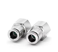 10pcs Pneumatic Connector 304 Stainless Steel PCF 1/8” 1/4” 3/8” 1/2” BSP Internal Thread Pneumatic Quick Fitting Hose Air Pipe NWPNLXEA(PCF8-04)