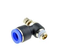 10pcs pneumatique Vitesse Régulateur de débit de 8 mm 6 mm 10 mm 12 mm OD Tuyau de 1/4 « BSP 1/8 » 3/8" 1/2" gaz mâle Airflow Limite Valve de Montage Rapide(SL12 02)