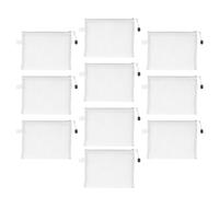 10PCS Pochette à Fermeture Éclair en Maille, Pochettes de Rangement en Maille en Nylon Pochette à Documents à Fermeture Éclair de Taille A5 Sacs Organisateur de Documents pour Le (Blanche)