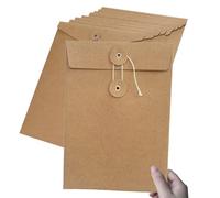 10Pcs Pochettes de Fichier A4 en Papier Kraft Chemise de Dossier Épais avec Boucle Pochette Document en Papier Sac Enveloppe de Fichiers Rangement Contrat Presentation Rapports pour Bureau Scolaire
