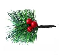10PCS pour mini Sapins Artificiels Baies 6x8cm pour déco Noël | 10 pour mini sapins, baies or argent, esthétique festive vibrante, pour idéal décorations de Noël