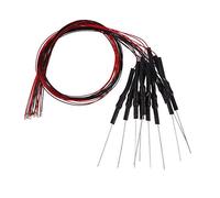 10pcs précâblé 0603 diode électroluminescente LED SMD vert émeraude - DC 6-18V mini-fils LED soudés micro filaires avec résistance