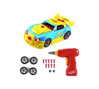 10PCS Prendre A Part Voiture Course pour Enfants de 3+ Ans, 30 Pièces avec Simulation Perceuse Electrique, Son Réaliste et LED, Costruire Votre