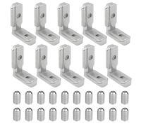 10PCS Profile Aluminium Corniere 90° Angle Interne Rainure en T Supports de Raccord d’angle Intérieur, Joint à Angle L-Forme pour Series 3030 Fente 8mm