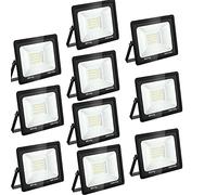 10PCS Projecteur LED Extérieur 30W, Spot LED Exterieur 3000LM Super Lumineux 3500K Blanche Chaude Éclairage de Sécurité Extérieur IP66 Imperméable pour Garage Jardin Terrasse Parking