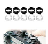 10pcs Protecteur Joystick, Anneau de Protection Invisible en Silicone pour Joystick Compatible avec Les Accessoires de Manette de Jeu Steam Deck PS5 PS4 (Blanc, Noir)