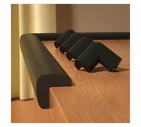 Protections d'angle de bord avec 4 coins de protection Bandes de sécurité anti-collision en mousse auto-adhésive Coussin d'escalier for enfants for meubles Armoires Marches(Black,2 m/6.56ft)