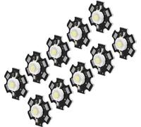10Pcs Puce LED Ultra Lumineuse 3V DIY Perles Lumineuses pour Plafond Lumière Downlight Lampe de Poche Lampe de TableLumière Blanche 6500K 3W
