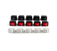 10Pcs Push Button Switch 10x15mm SPST 2Pin 3A 250V KCD11 Snap-in on/Off Rocker Switch 10MM*15MM Black Red and White NWPNLXEA(Weiß)