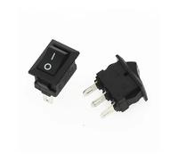 10Pcs Push Button Switch 10x15mm SPST 3Pin 3A 250V KCD11 Snap-in On/Off On/Off/On Rocker Switch 10MM*15MM Black Red NWPNLXEA(10x15-2D3- Black)