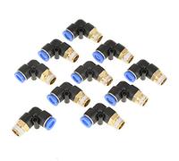 10pcs Raccord Pneumatique Rapide Coudé Adaptateur Tuyau Connecteurs Composant de Filetage Extérieur Diamètre du Filetage 8mm G1 / 4