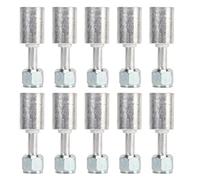 10pcs Raccords de Tuyau Air, Raccords de Barre de Tuyau Ensemble de Connecteur avec R12 R12 3/8 Pouces à Manches 180 ° Aluminium pour Véhicule Ingénierie de Camions de Voiture