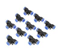 10pcs Raccore de Tuyau Pneumatique Raccords de Tuyauterie en Plastique Connecteur Ligne d'air 10mm 3/8 Type T