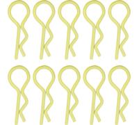 10pcs RC Car Shell Clip Rshape Metal Body Clips Pins for 1/5 1/6 1/8 1/10 Car (Jaune) Jaune