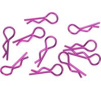 10pcs RC Car Shell Clip Rshape Metal Body Clips Pins for 1/5 1/6 1/8 1/10 Car (purple) Purple