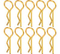 10pcs RC Car Shell Clip Rshape Metal Body Clips Pins für 1/5 1/6 1/8 1/10 Auto (Gold)