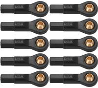 10pcs Rc Spurstange End Kunststoffmaterial Schwarz 2,5 mm Blende 23 mm Höhe Kugelkopfhalter Link für 1/10 Auto
