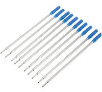 10pcs recharges de stylo à bille recharges de stylo à bille d'écriture remplaçables fournitures scolaires de bureau d'écriture, bleuDurabilité