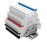 (10pcs) ReleyWell Relais 5V Din Rail ; Silm, Solenoid Power Relay pour PLC, HF41F/24-ZS 5 Pin SPDT avec Push in Socle, 24 Bobine dc/ac, Relais électromagnétique, Max 6A 250VAC