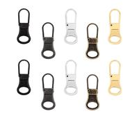 10pcs Remplacement Tirette Fermeture à Glissière, Réparation Languette Fermeture à Glissière Mentale Détachable Tête Fermeture à Glissière de Bagage de Couleur Mixte pour Vestes de Vêtements