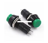 10PCS Reset Switch PBS-11B OFF-(ON) Normally open no locked 250VAC 1A Round Push Button Green