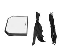 10Pcs Reusable Present Bags with Ribbons | Elegant Black Edges on White | Sturdy Party Favor Bags for Weddings/Birthdays/Office | 20 Threads & 2 Ribbon Bundles Included