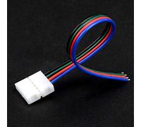 10pcs RGB 5050 Câble d'extension de Ruban LED Connector LED Stripe Rallonge Connecteur de Bande LED à 4 Broches pour SMD 5050 RGB LED Strip de 10mm de Large, 15cm Long