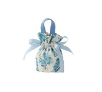 10pcs Ribbon Bow Canvas Flower Drawstring Bag Pearl Handle Wedding Small Wrist Floral Candy Storage Bowknot Handbag Pour Bonbons