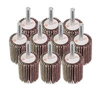 10pcs Roues à Feuillets Abrasif Disque de Meule de Polissage Rouleau à Lamelles en Papier Abrasif avec Tige de 6mm 30×40×6mm