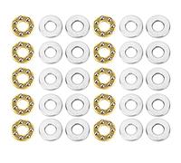10pcs Roulements à billes de butée planaires miniatures Roulement à billes miniature de haute précision Ensemble de roulements en acier plat Jeu de roulements de butée à billes(F3-8M 3 * 8 * 3.5mm)