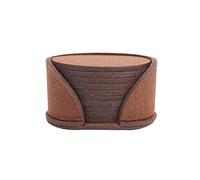 10pcs Round Dining Table Protector Pad Heat Resistant Cup Mat Coffee Tea Drink Mug Placemat Kitchen Accessories Set de Table en Silicone Lavable(Color2)