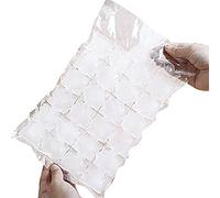 10PCS sac a glacons plateau jetable ice bag de qualité alimentaire sans danger et sans goût Sac à glaçons avec mini Entonnoir en silicone,10 paquets peuvent être transformés en 240 glaçons