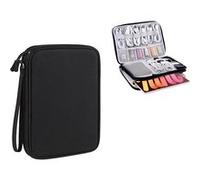 10PCS Sac de Rangement Informatique Organisateur pour Accessoires électroniques/Disque Dur/Chargeur/Batterie Externe - Noir Noir G