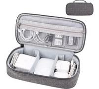 10PCS Sac de Voyage Etui de rangement gris foncé pour Chargeur Apple, accessoires câbles ,cordons, disque dur externe, banque d'alimentation portable