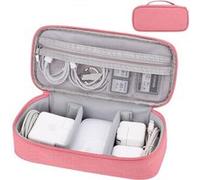 10PCS Sac de Voyage Etui de rangement rose pour Chargeur Apple, accessoires câbles ,cordons, disque dur externe, banque d'alimentation portable