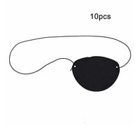 10pcs / sac Halloween Pirate Eye Patch Costumes Skull Eyeshade Cover Mask Pirates Party Supplies (Couleur de corde noire en feuilles)
