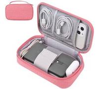 10PCS Sacs de Voyage Étui de rangement rose 7.8 x 4.7 x 2.1pouces pour Chargeur Apple, accessoires câbles ,cordons, disque dur externe, banque d'alimentation portable G