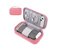 10PCS Sacs de Voyage Etui de rangement rose 7.8 x 4.7 x 2.1pouces pour Chargeur Apple, accessoires câbles ,cordons, disque dur externe, banque