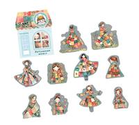 10pcs Scrapbooking Esthétique Sticker Scène De Compagnie Résistant À L'eau Pour Journal Notebook Photo Album Téléphone Fade Autocollant Décoratif Résistant