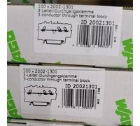 10PCS Self-locking rail-mounted spring 3-wire terminal block 2002-1301 For WAGO