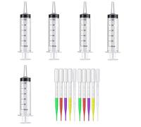 10pcs seringues de mesure de liquide de seringue en plastique de 60ml avec compte-gouttes de pipette de 10pc pour nourrir les animaux de compagnie, laboratoires scientifiques