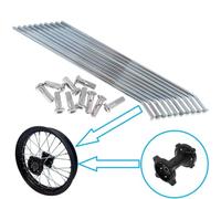 10pcs Set 10 12 14 16 17 19 Pouces Rimer arrière Avant Rim Roue de moyeu Compatible avec XR CRF BBR Style Dirt Pit Bikes(14 inch)